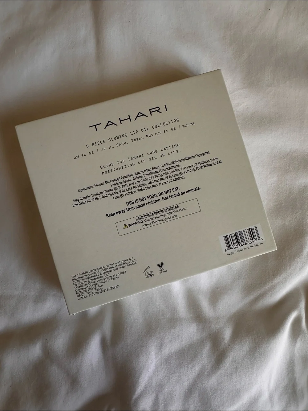 Tahari Lip Oil Set - Pink, Rose, Berry & Red Shades